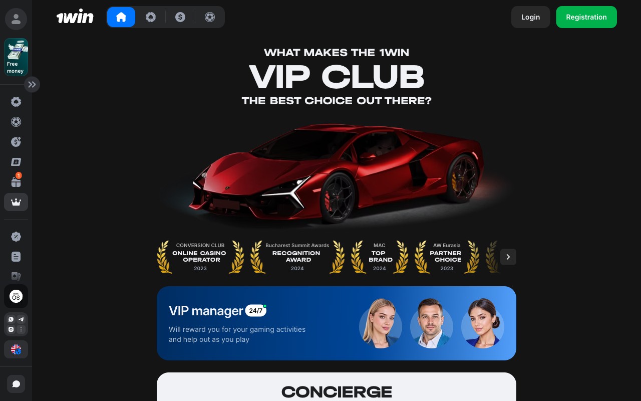 1Win VIP Club page showing 7-tier loyalty programme from Player to Diamond with poker rakeback 15 to 50 percent